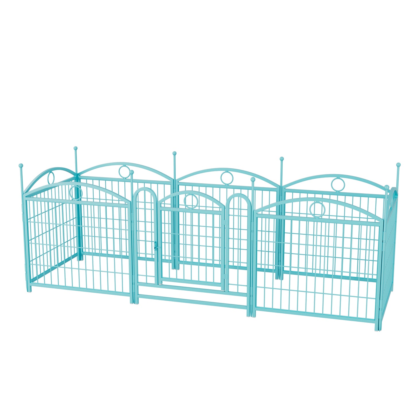 Dog Playpen Indoor 24 inch 8 Panels Metal Dog Pen Pet Dog Fence Outdoor Exercise Pen with Doors, Heavy Duty Dog Fence Puppy Pen for Large Medium Small Dogs Indoor Outdoor Foldable Pet Exercise Pen