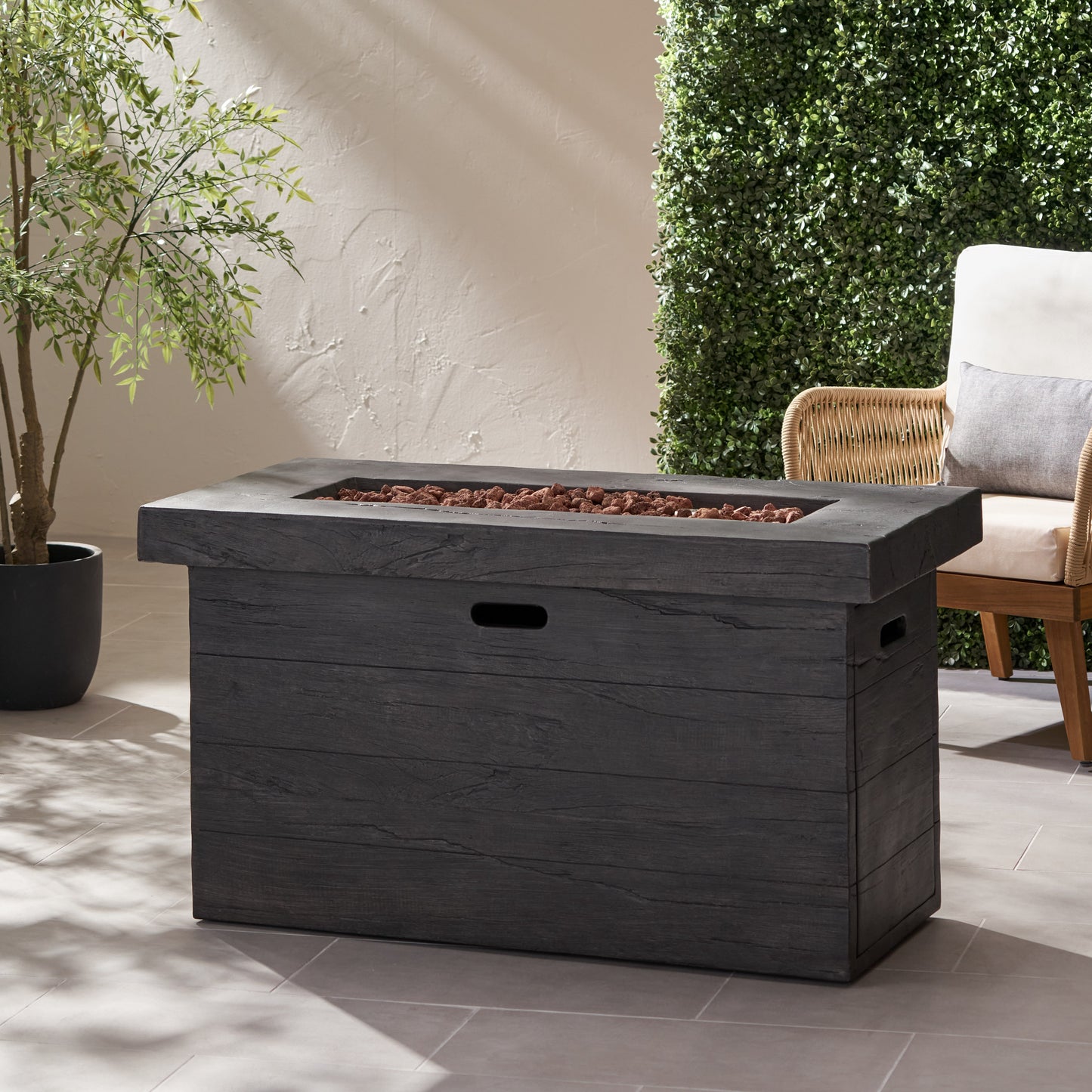 CUSTER 45' RECTANGULAR  MGO FIRE PIT  - 50,000 BTU