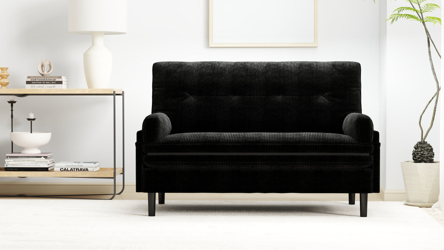 [SantaChoice] Black 2 seater sofa sleeper with recline fuction