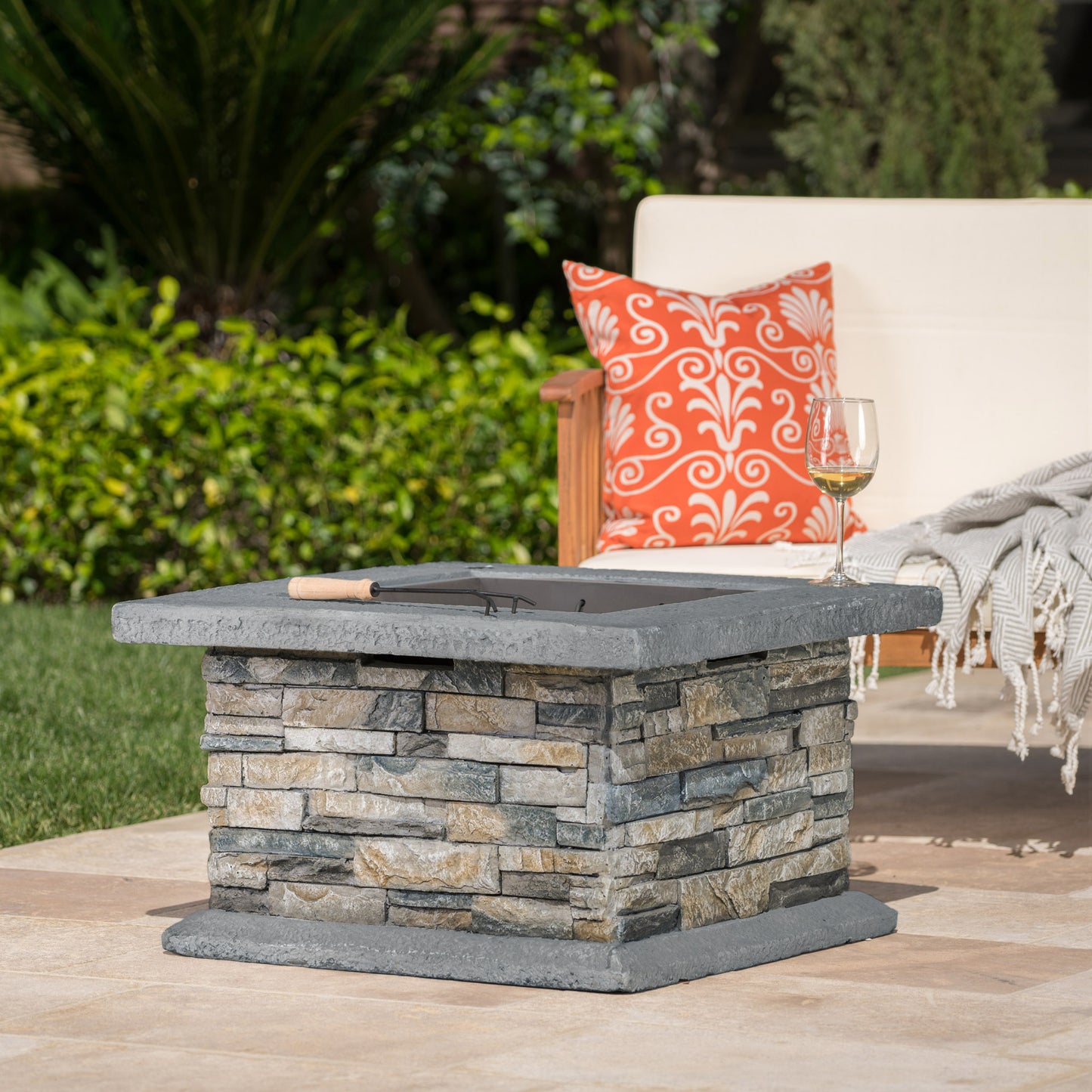 28" SQUARE MGO FIRE PIT