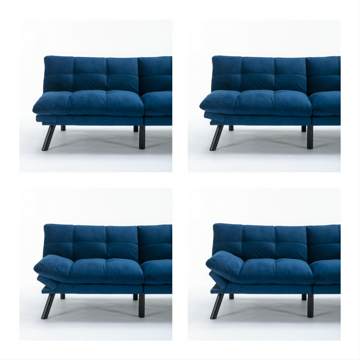 [SantaChoice] Navy Blue Convertible Folding Modern sofa Bed