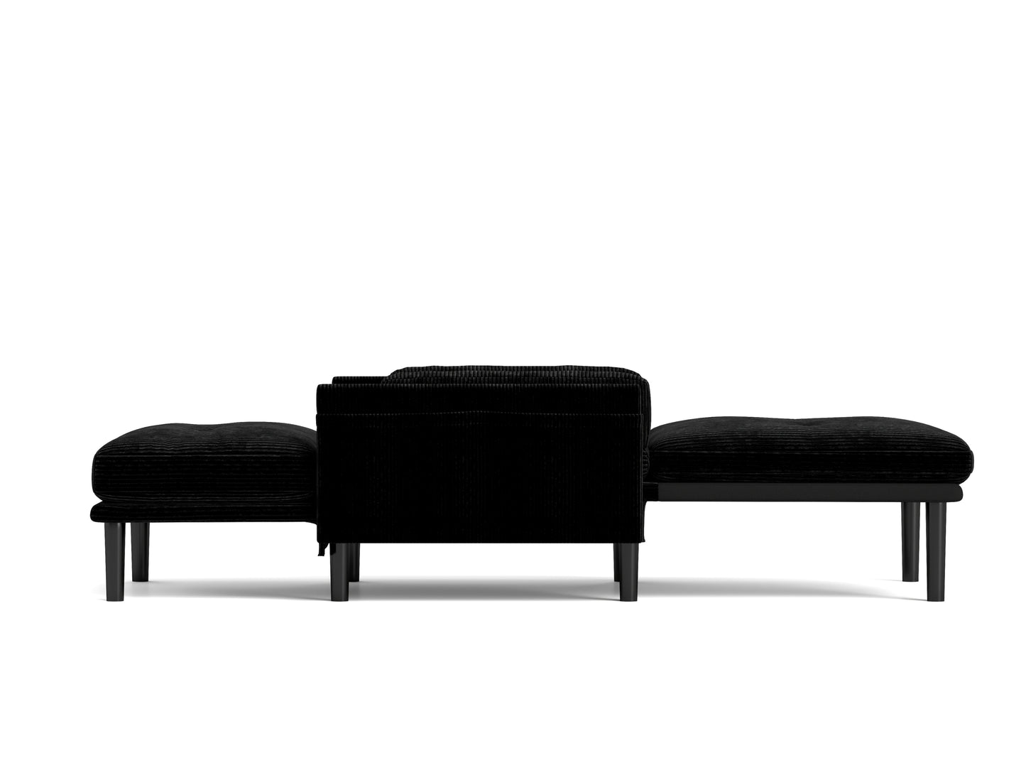 [SantaChoice] Black Multi-Functional Adjustable Sofa, Convertible Lounge Chair and Guest Bed