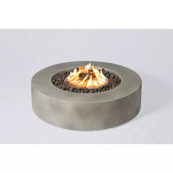 12" H Fiber Reinforced Concrete Outdoor Fire Pit Table