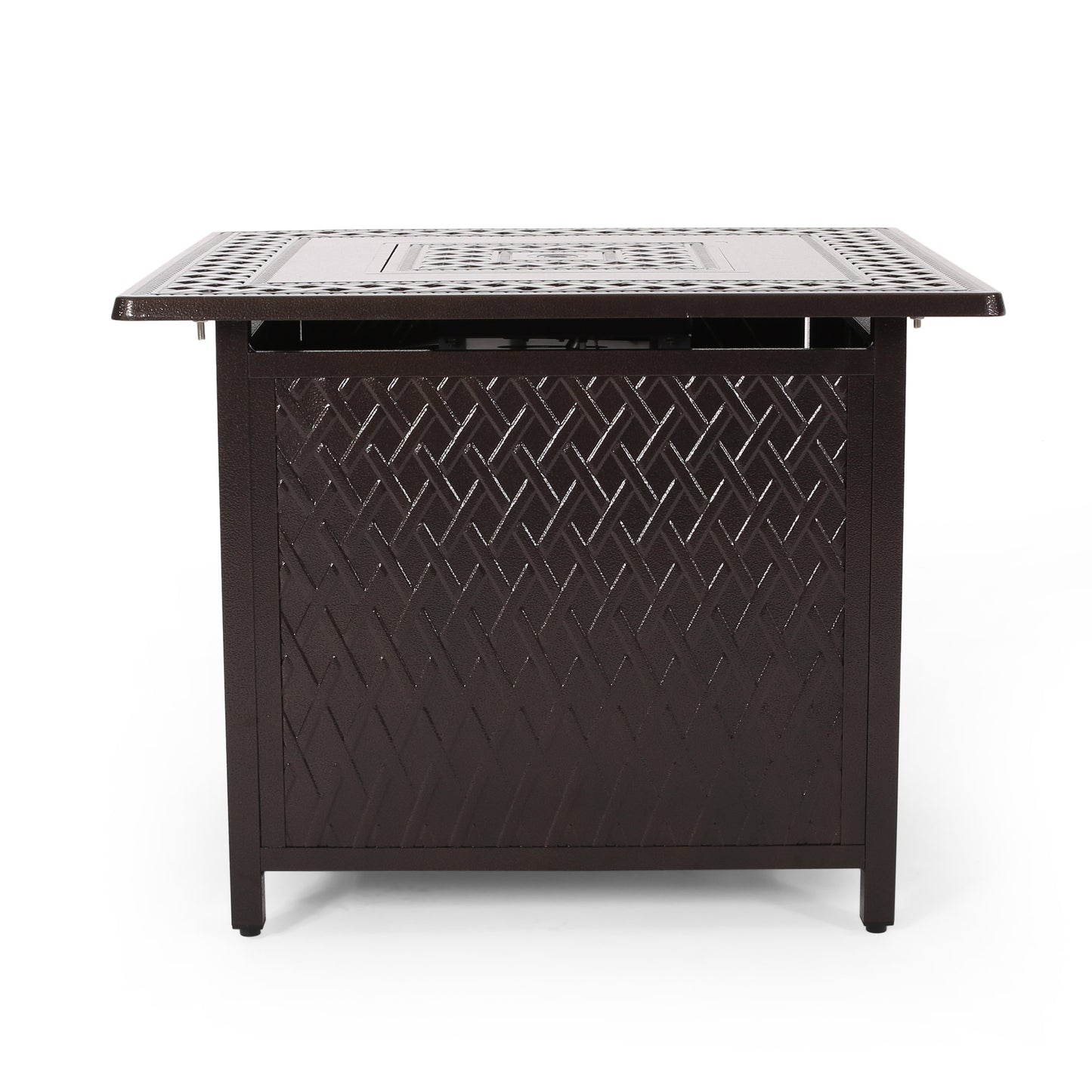 32" Outdoor Square Aluminum Propane Fire Pit - 37,000 BTU