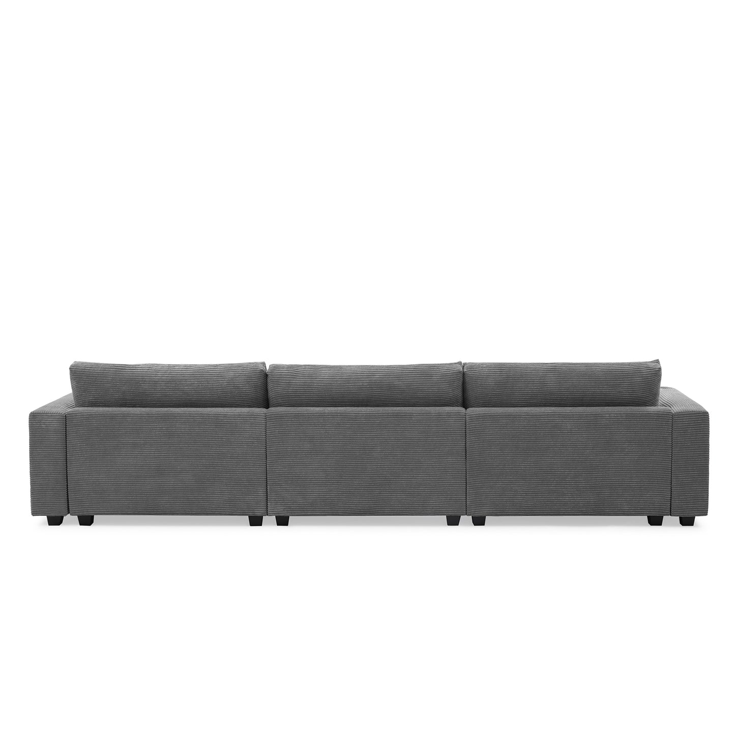 134*54"Oversized Corduroy Sectional Sofa,L Shaped Cloud Couch with USB Charging Port,Cup Holder,Deep Seat Sofa Bed with 50" Chaise,Comfy Indoor Furniture for Living Room,3 Colors