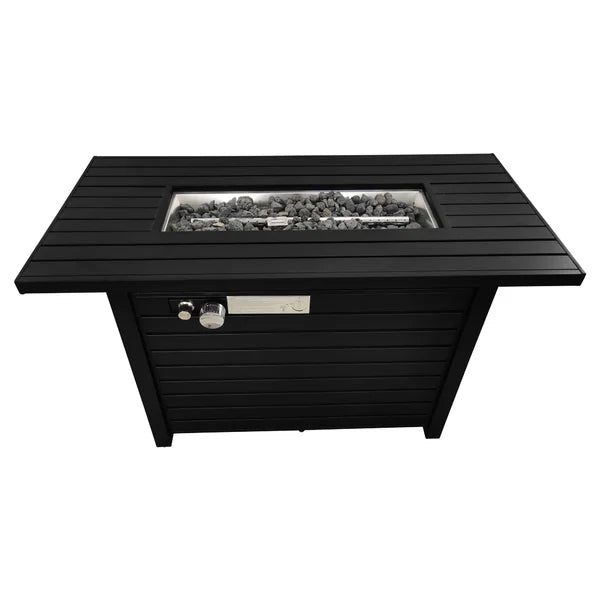 24" H Steel Propane Outdoor Fire Pit Table With Lid - CM-1124