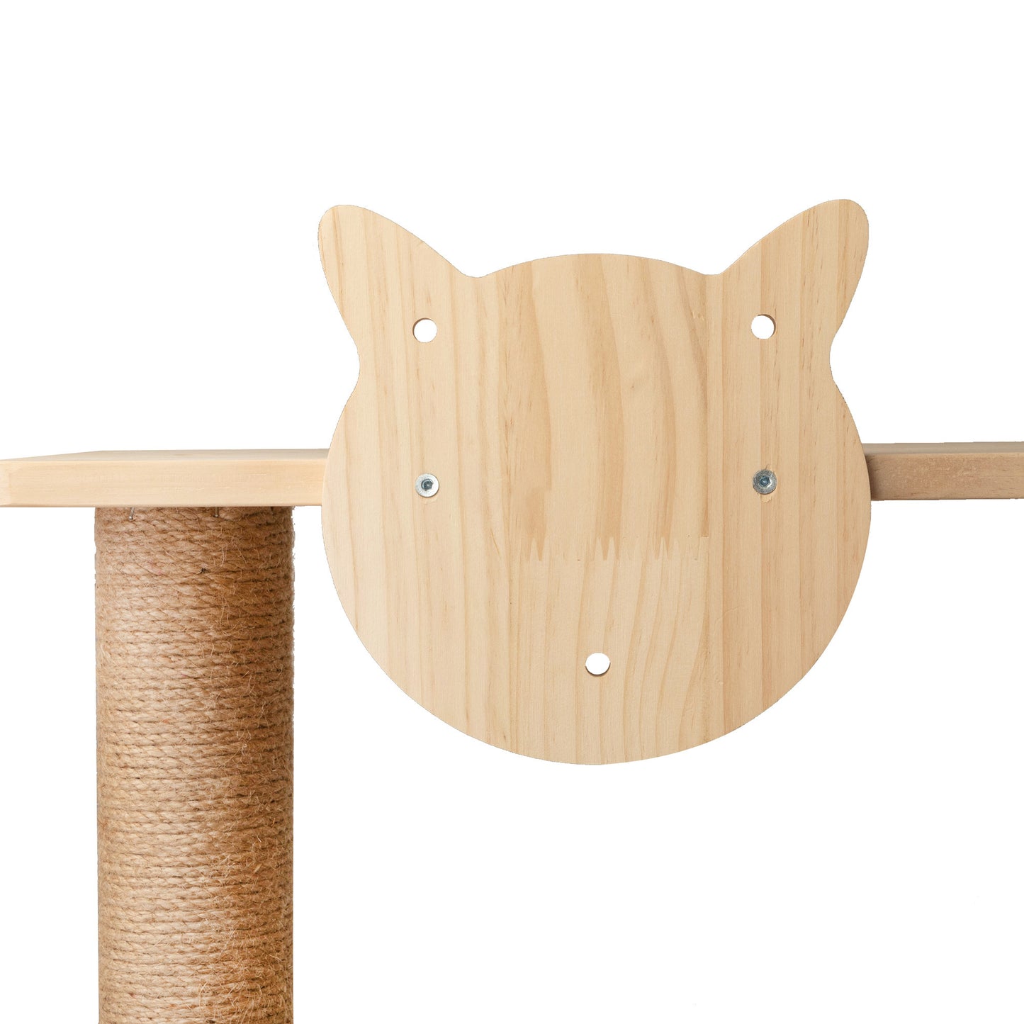 Wall-Mounted Cat Scratching Pad for Small to Large Cat, Indoor Wood Cat Tree with Hammock, Cat Scratcher Perch