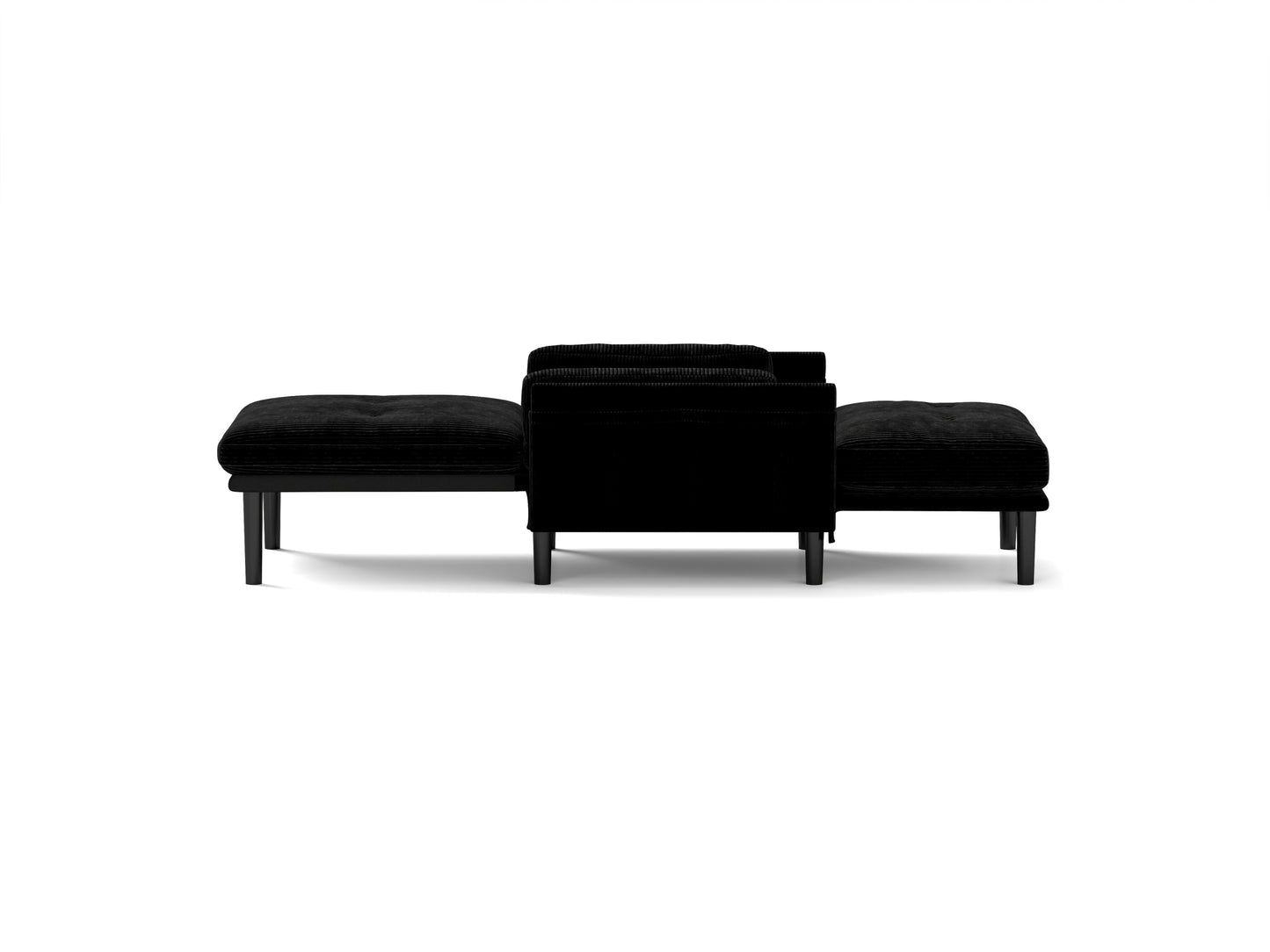 [SantaChoice] Black Multi-Functional Adjustable Sofa, Convertible Lounge Chair and Guest Bed