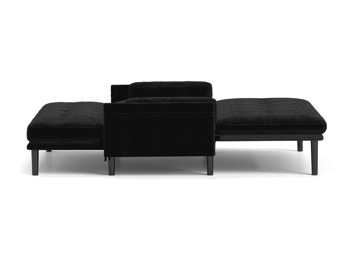 [SantaChoice] Black 2 seater sofa sleeper with recline fuction