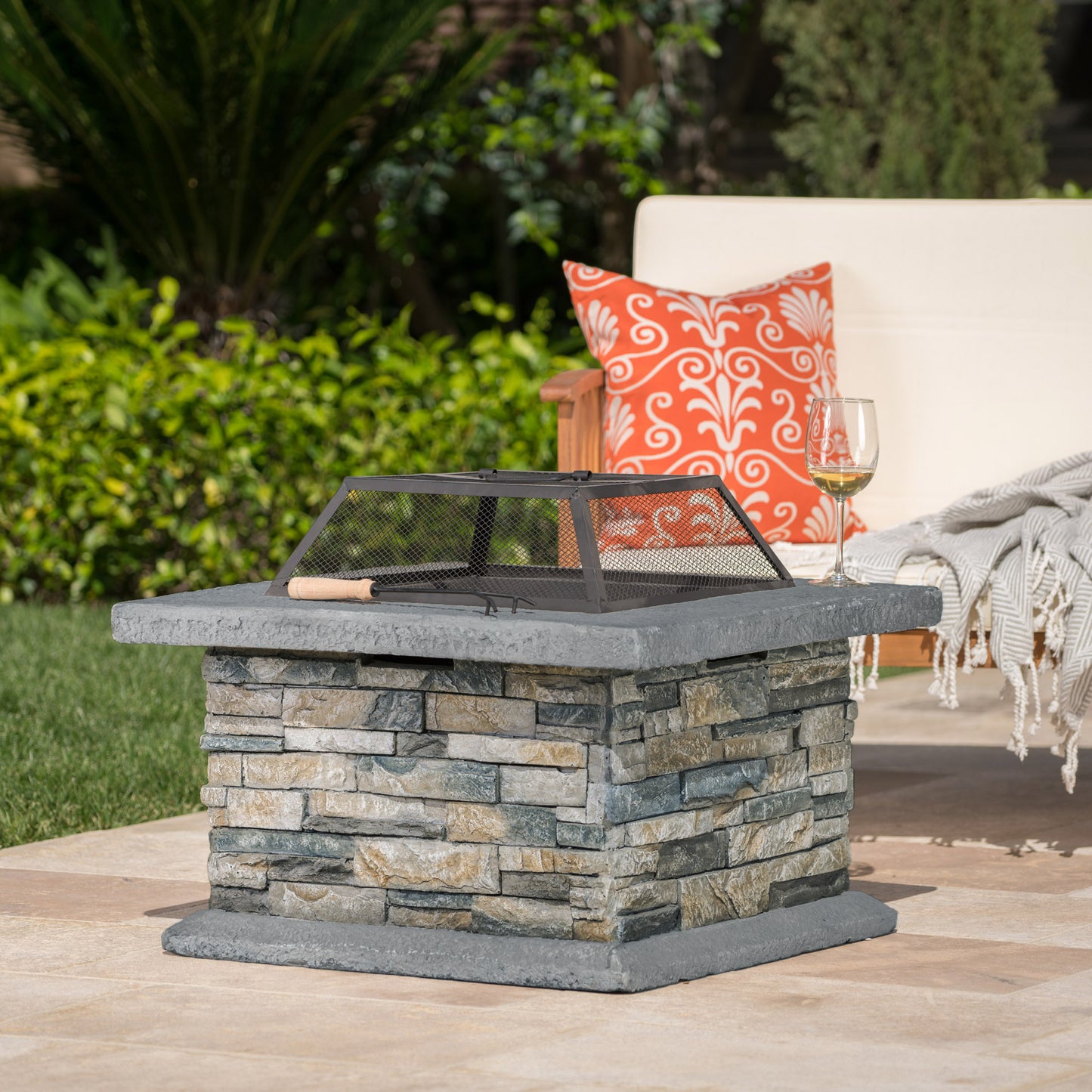 28" SQUARE MGO FIRE PIT