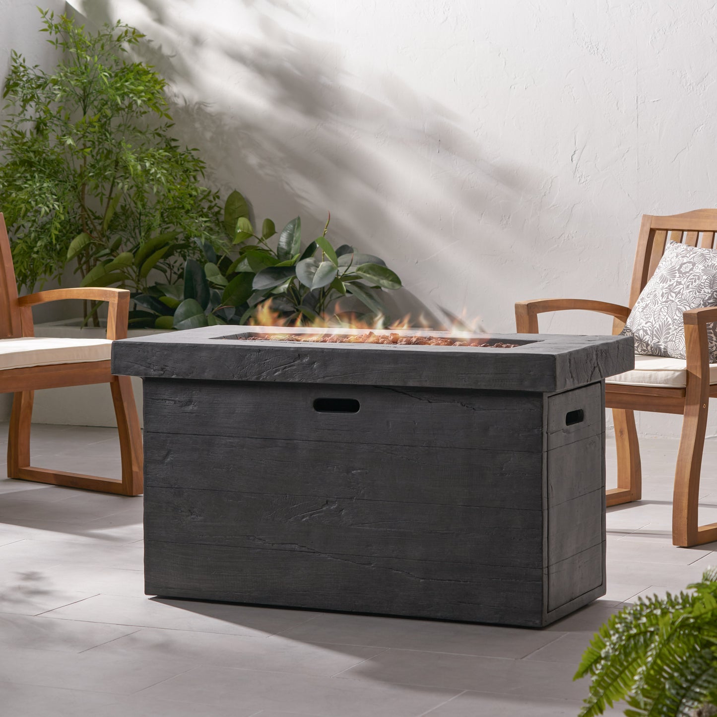 CUSTER 45' RECTANGULAR  MGO FIRE PIT  - 50,000 BTU