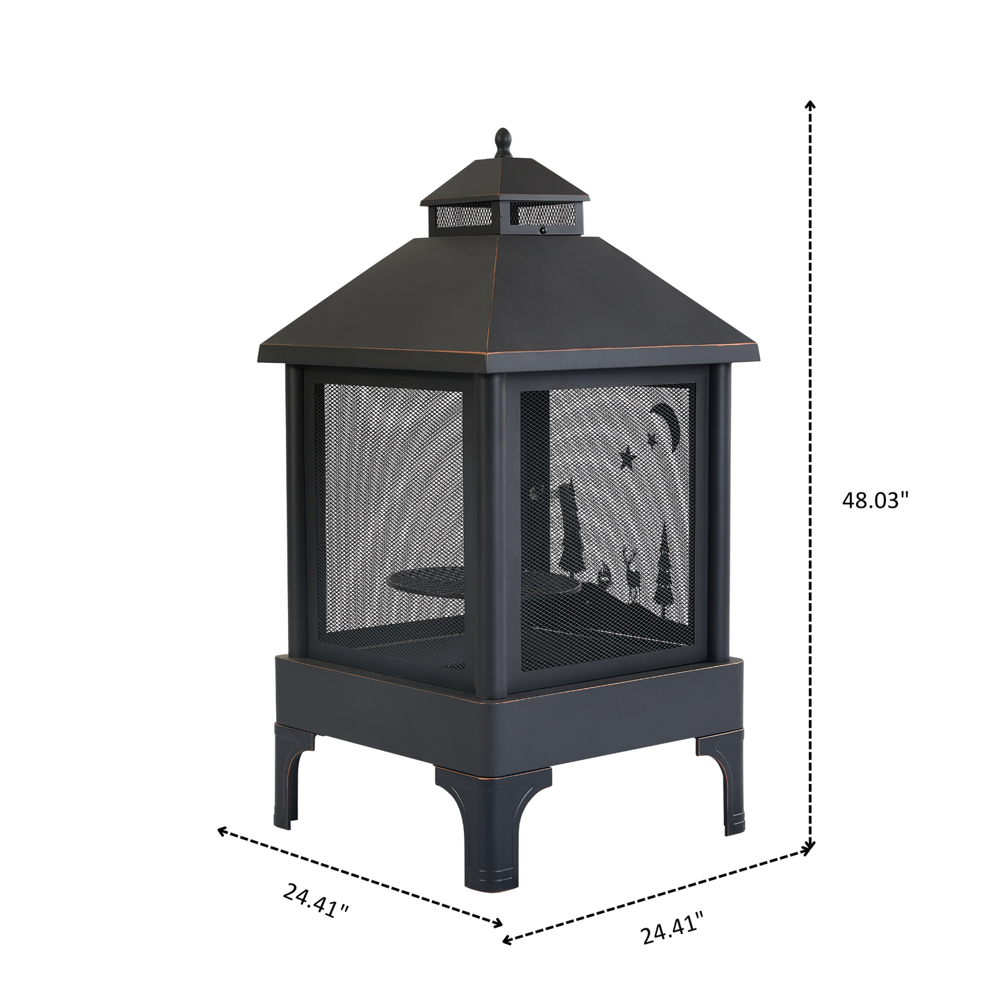 XOT036 Garden Metal Outdoor heating furnace for backyard fir pit