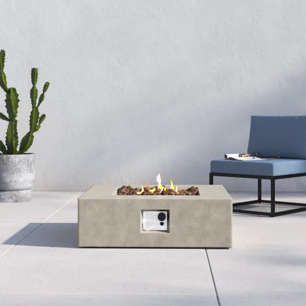 12" H Concrete Outdoor Fire Pit Table