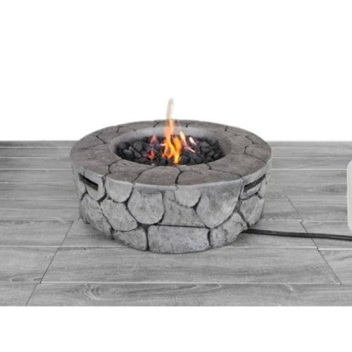 9'' H x 28'' W Fiber Reinforced Concrete Outdoor Fire pit(Stone Gray)