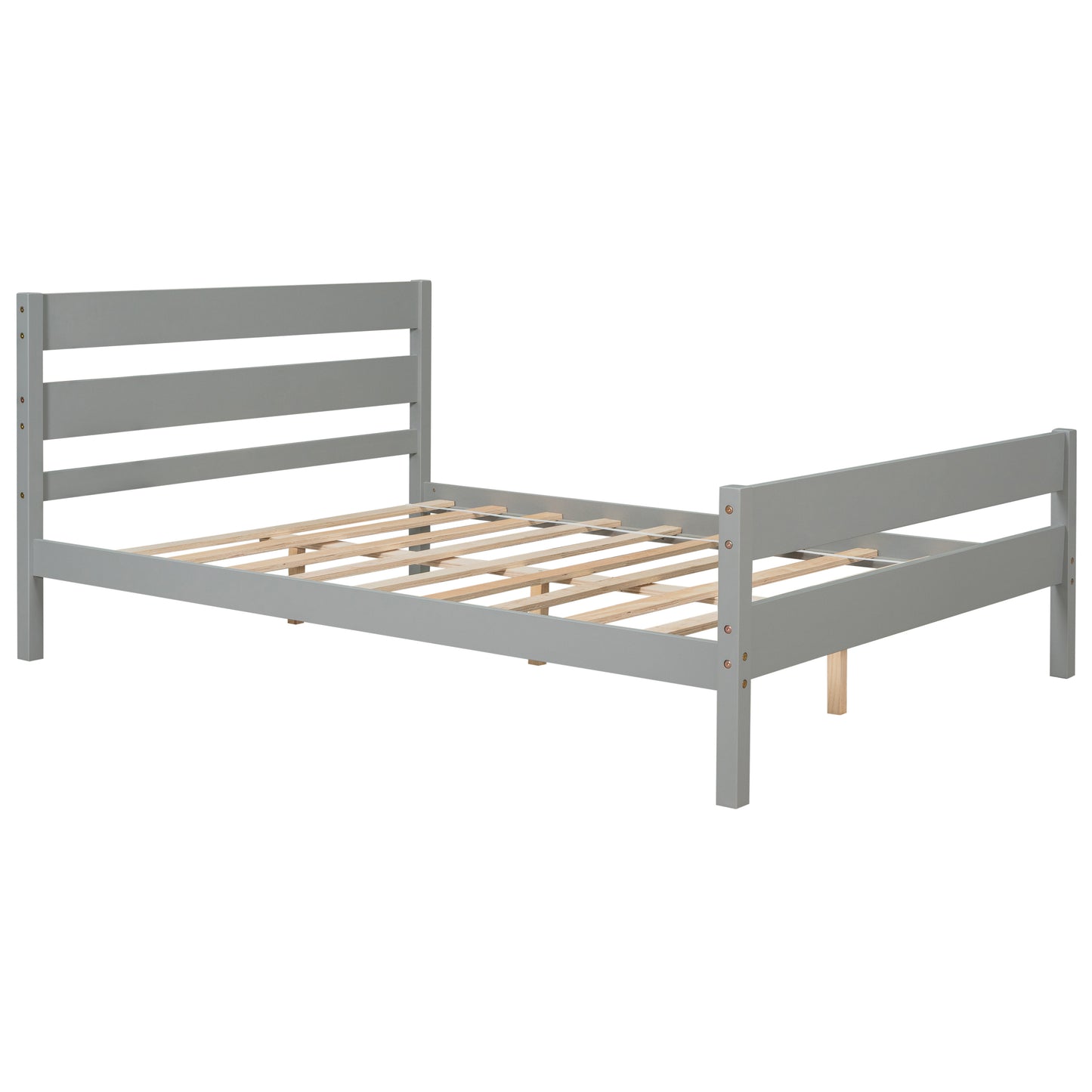 Full Bed with Headboard and Footboard,Grey(New SKU:W504P149038)