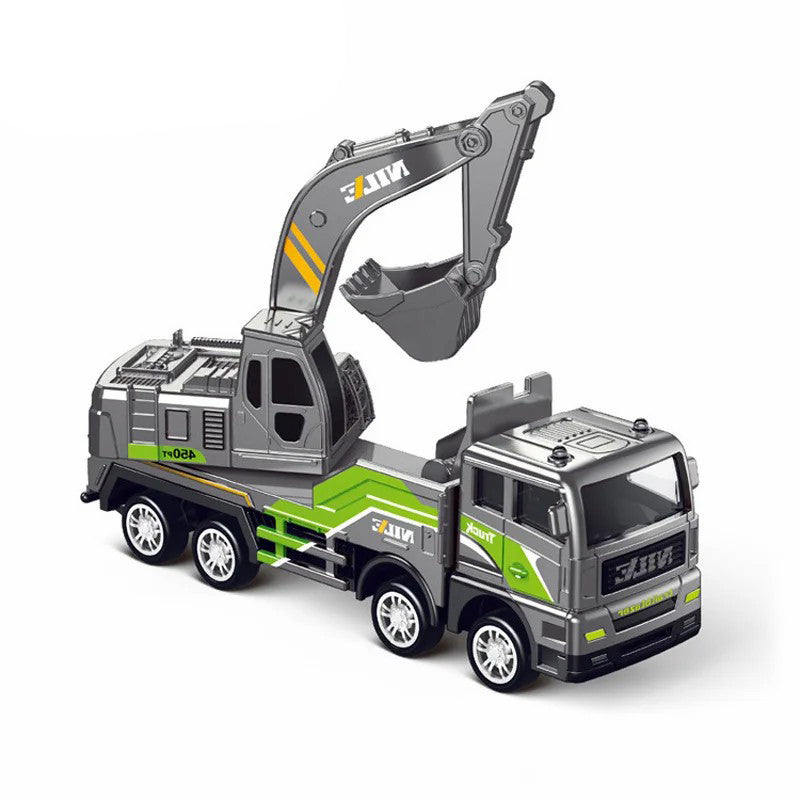 Toys for Boys Alloy Tractor Kids Excavator Bulldozer Miniature Crane Truck Model Diecast Farm Engineering Vehicle Children Gifts