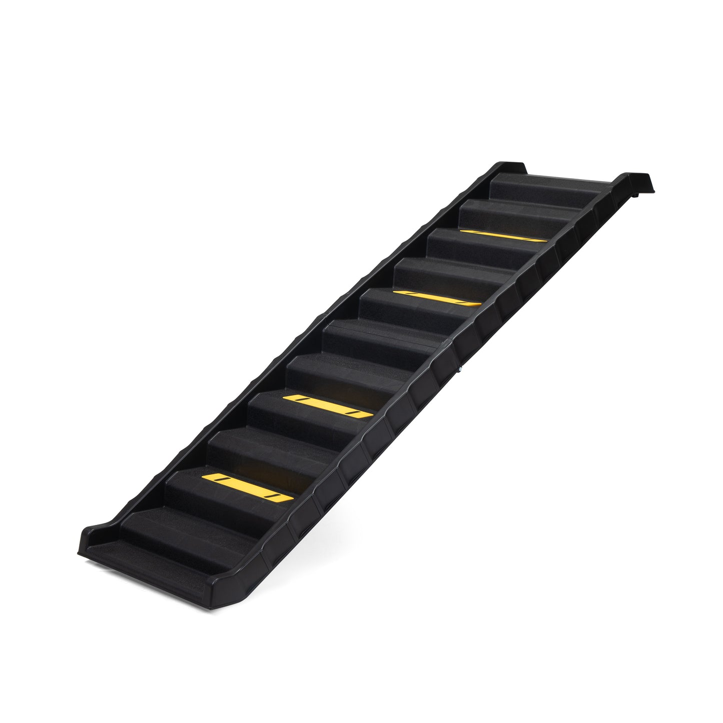 Folding Pet Ramp, Dog Ramp for Cars SUV, Vehicle Stairs Ladder with Nonslip Mats and Rubber Feet, Pets of All Sizes, Portable, Black