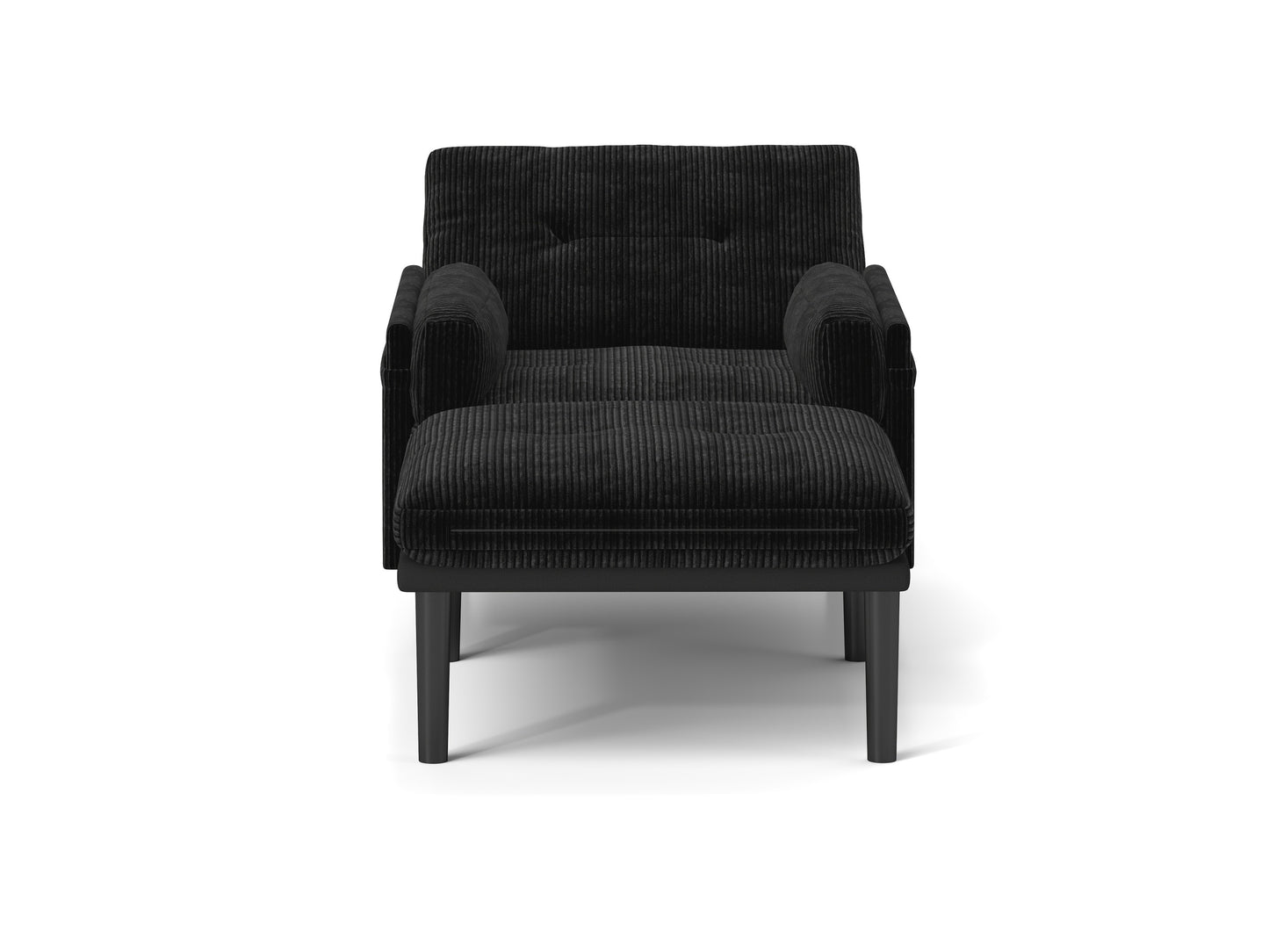 [SantaChoice] Black Multi-Functional Adjustable Sofa, Convertible Lounge Chair and Guest Bed