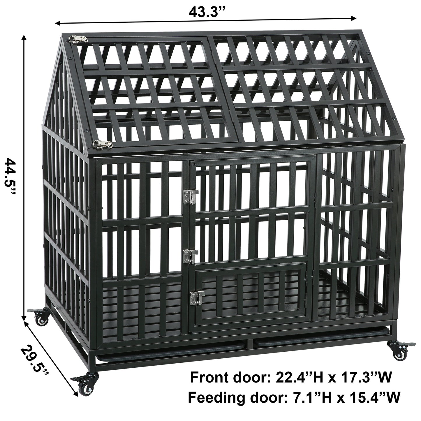 Heavy Duty Dog Cage  pet Crate with Roof