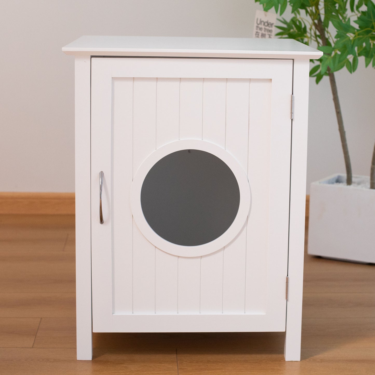 clearance sale    Litter box shell, hidden litter box furniture cabinet, indoor cat room side table, large pet box bedside table, litter box toilet, indoor kennel (white)