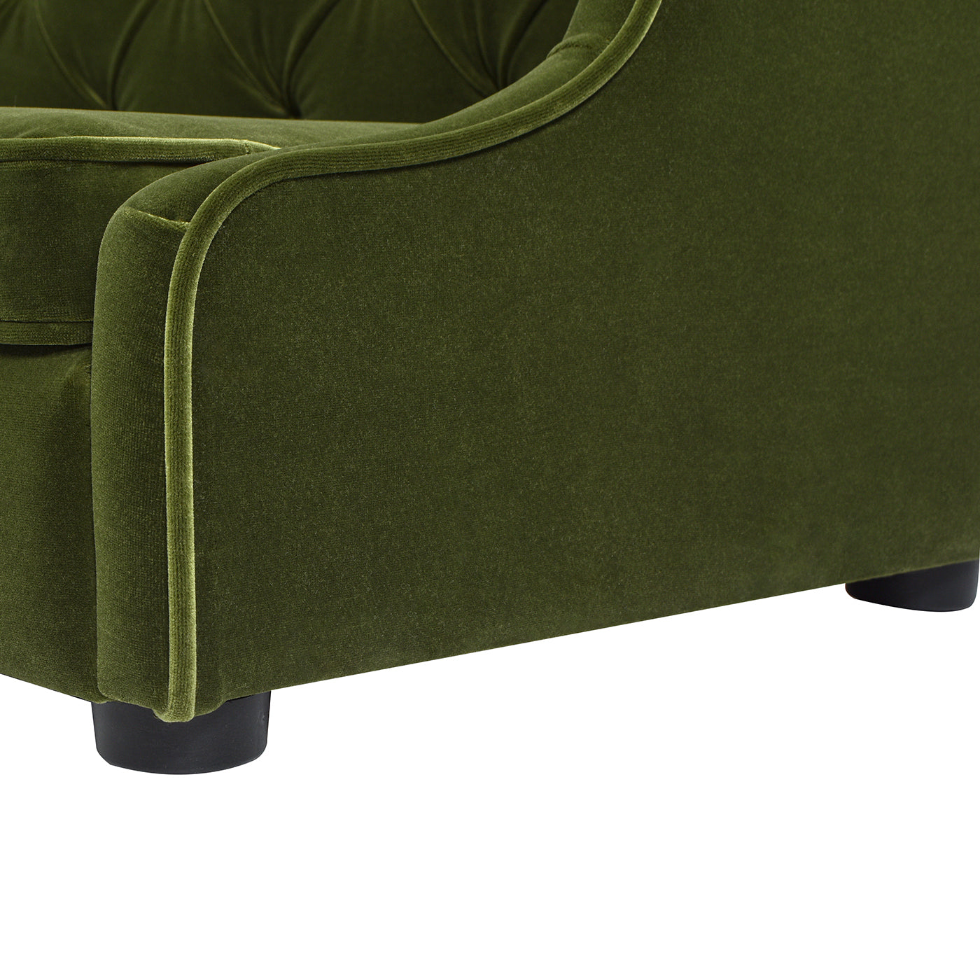 Robin 35" Tufted Wingback Pet Sofa Bed, Medium, Olive Green Performance Velvet