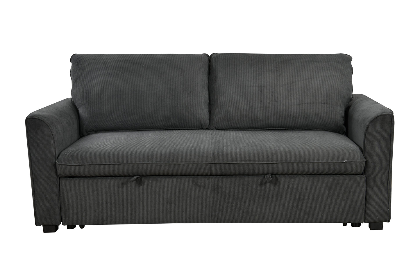 [SantaChoice] 78 Inch 3 in 1 Convertible Sleeper Sofa Bed, Modern Fabric Loveseat Futon Sofa Couch w/Pullout Bed, Small Love Seat Lounge Sofa w/Reclining Backrest, Furniture for Living Room, Dark Gray