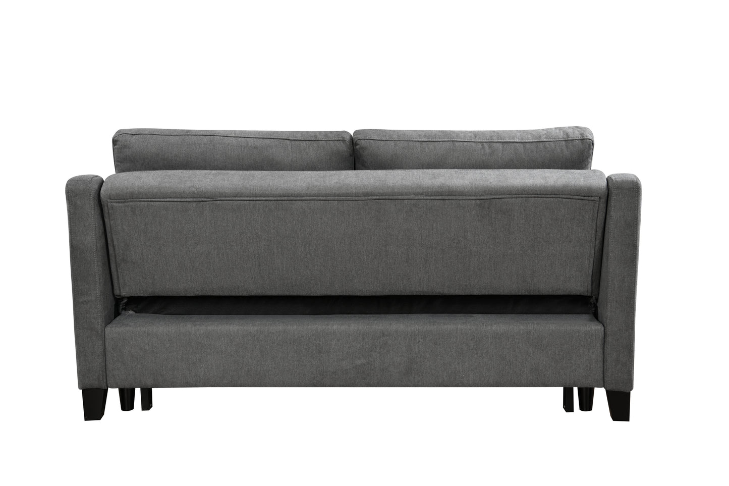 [SantaChoice] 69" 3 in 1 Convertible Queen Sleeper Sofa Bed, Modern Fabric Loveseat Futon Sofa Couch w/Pullout Bed, Love Seat Lounge Sofa w/Reclining Backrest, Furniture for Living Room, Dark Grey