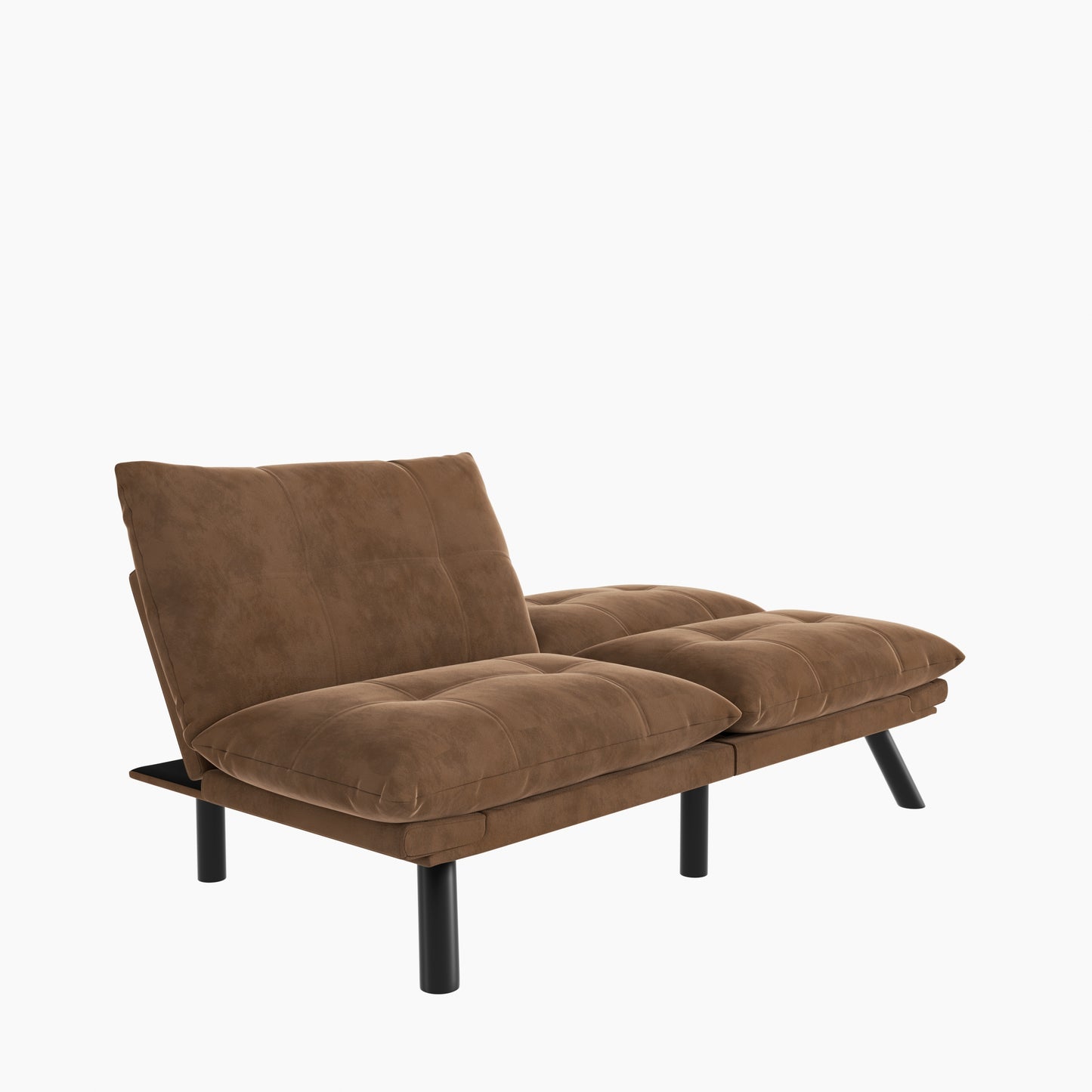 [SantaChoice] Leatehr Feeling Brown Convertible Folding Modern sofa Bed