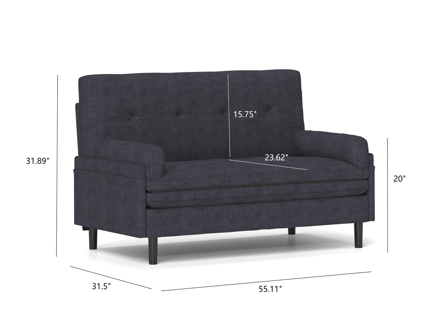 [SantaChoice] Grey 2 seater sofa sleeper with recline fuction