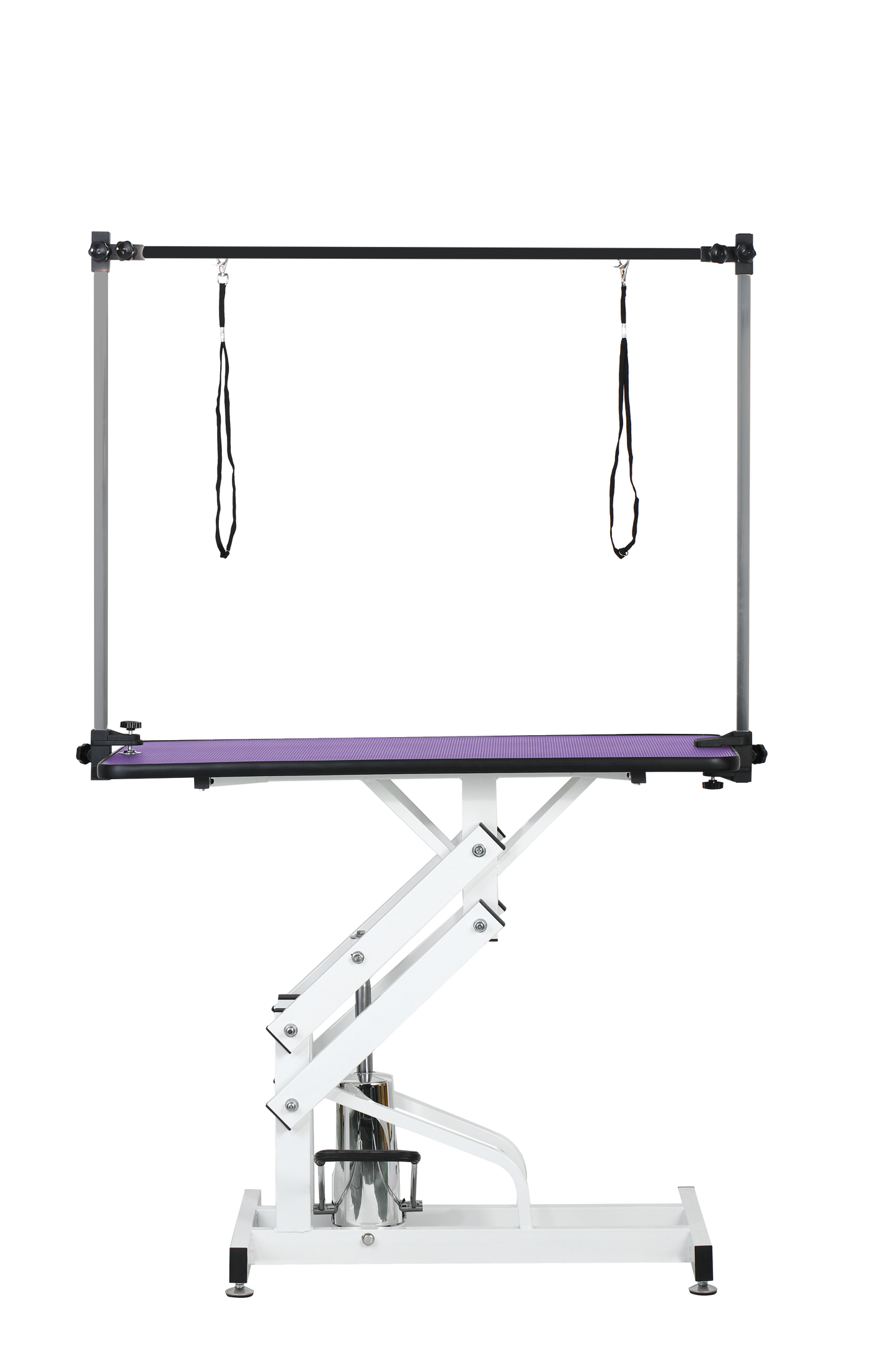 42.5INCH HYDRAULIC PET GROOMING TABLE WITH "H" ARM PURPLE