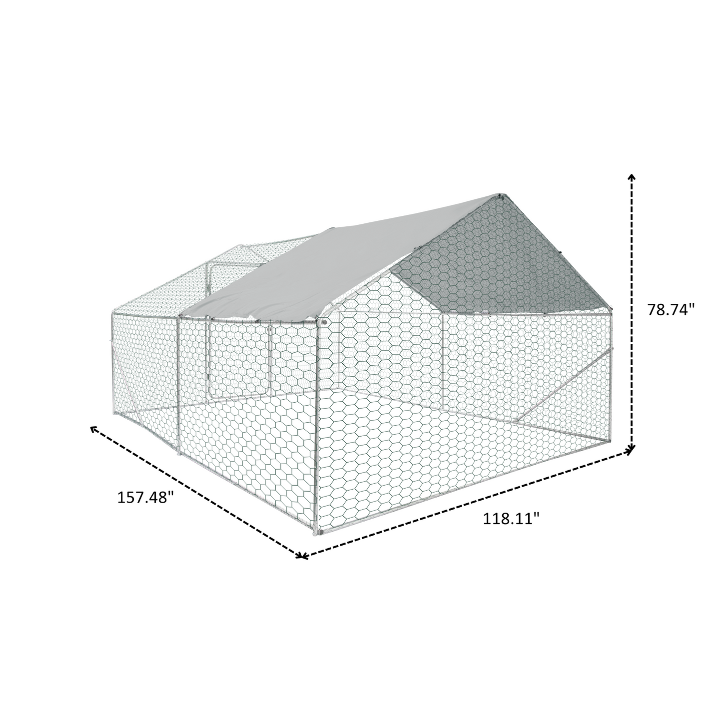 XPT034 Outdoor chicken coop metal big space 13*10*6FT