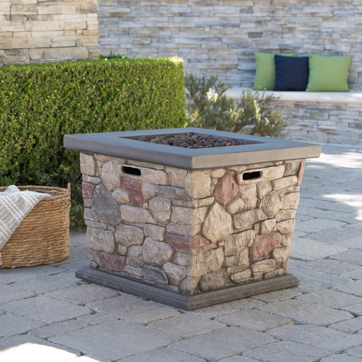 CARSON 30' SQUARE MGO FIRE PIT - 40,000 BTU