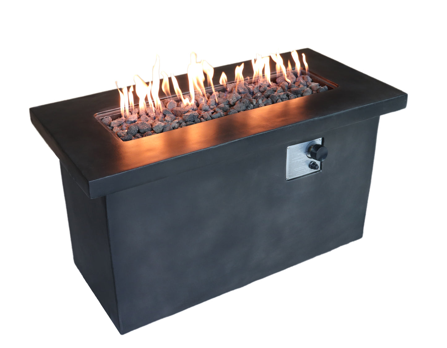 24'' H Concrete Propane/Natural Gas Outdoor Fire Pit Table