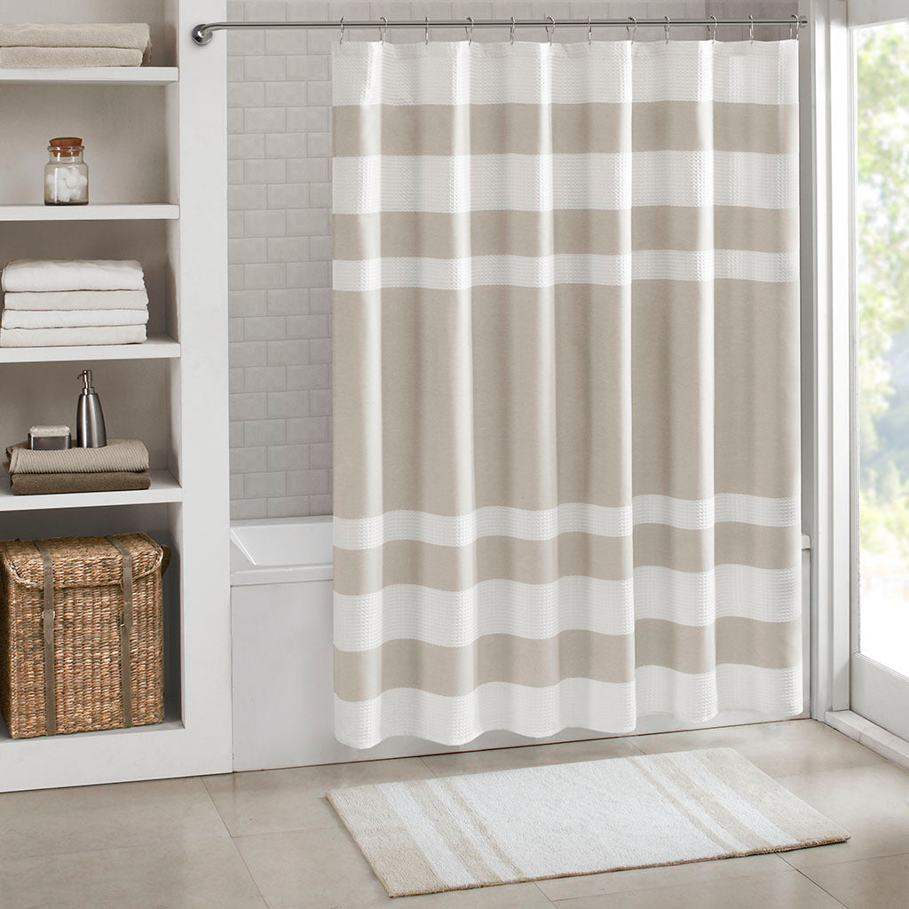 Shower Curtain with 3M Treatment Taupe 54x78'