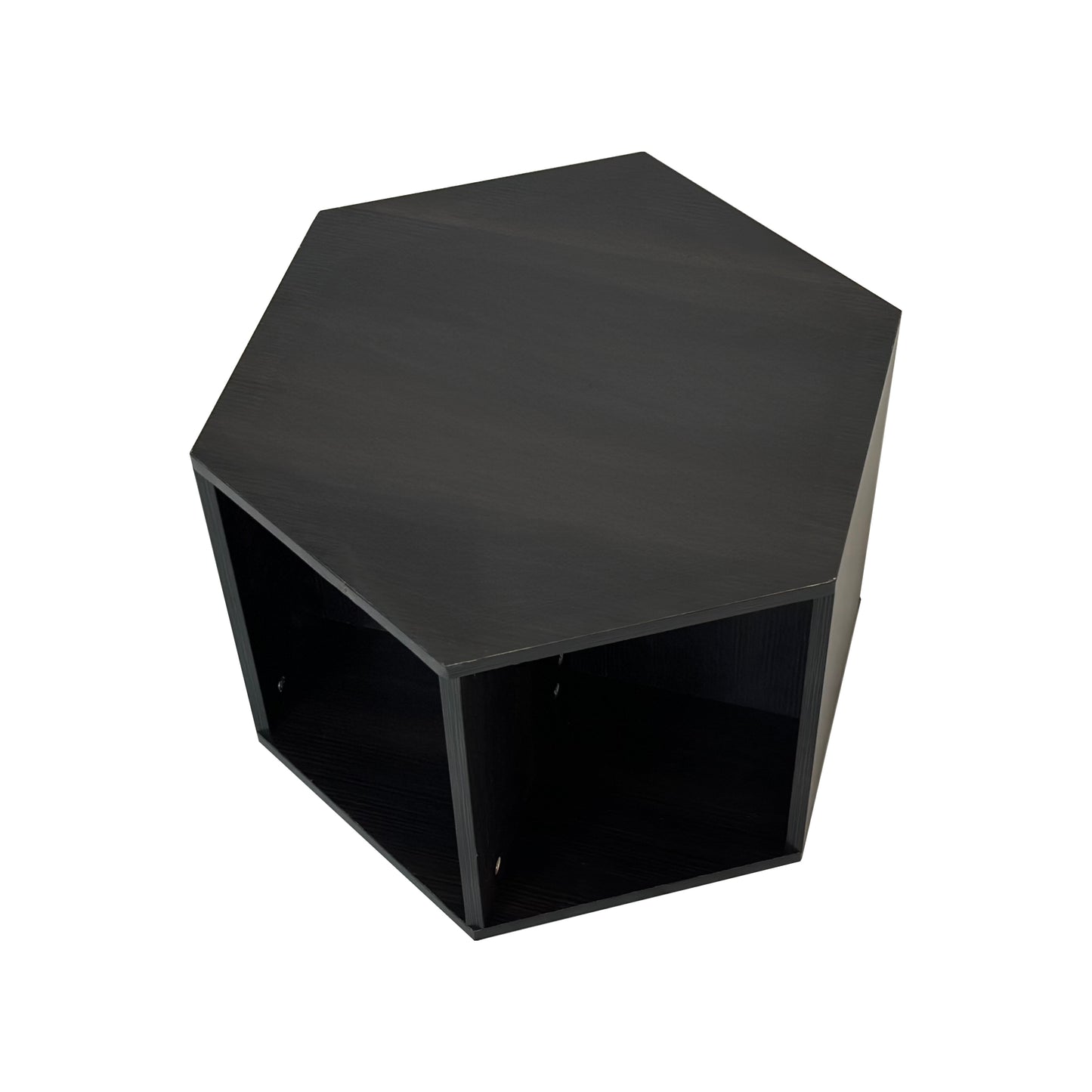 [SantaChoice] 23.62'' Hexagonal Coffee Table Side Table Nightstand Burmese Sumac