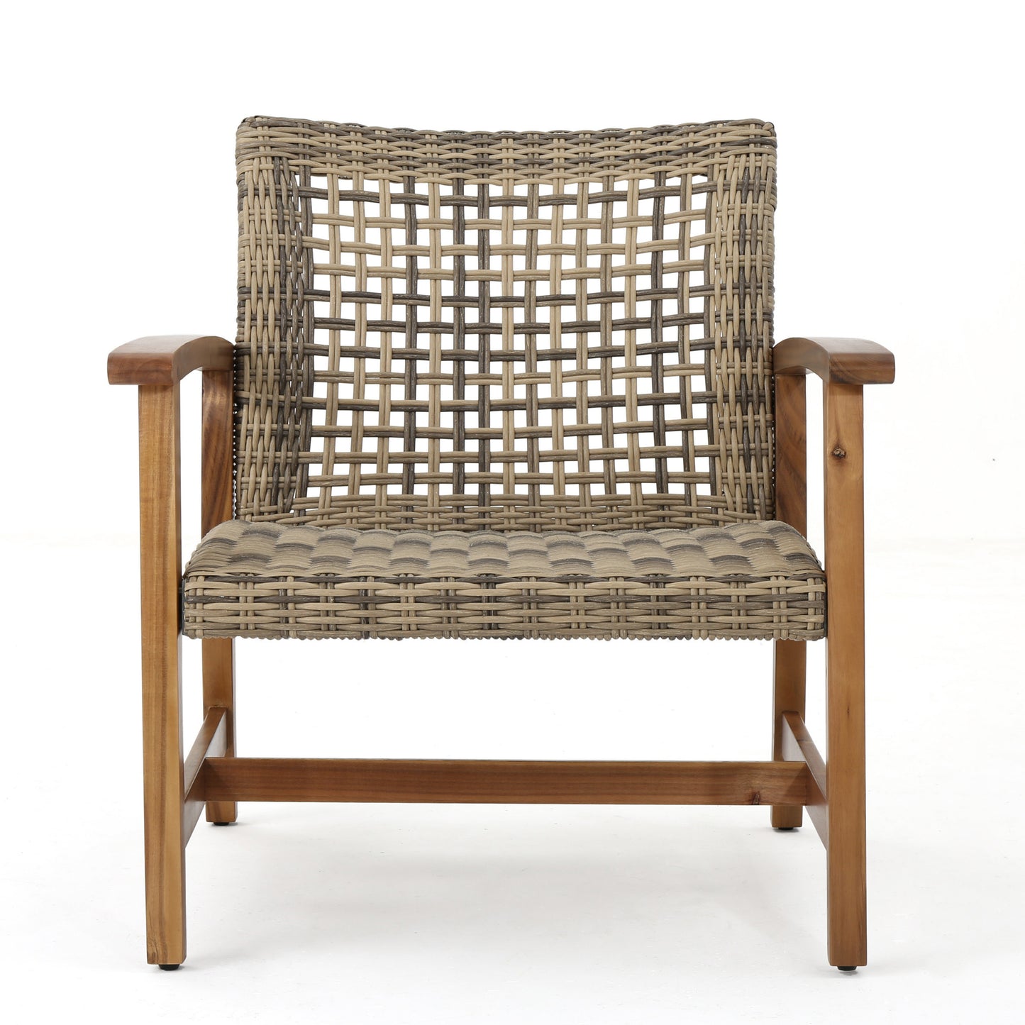 HAMPTON WOOD + WICKER CLUB CHAIR ( set of 2)