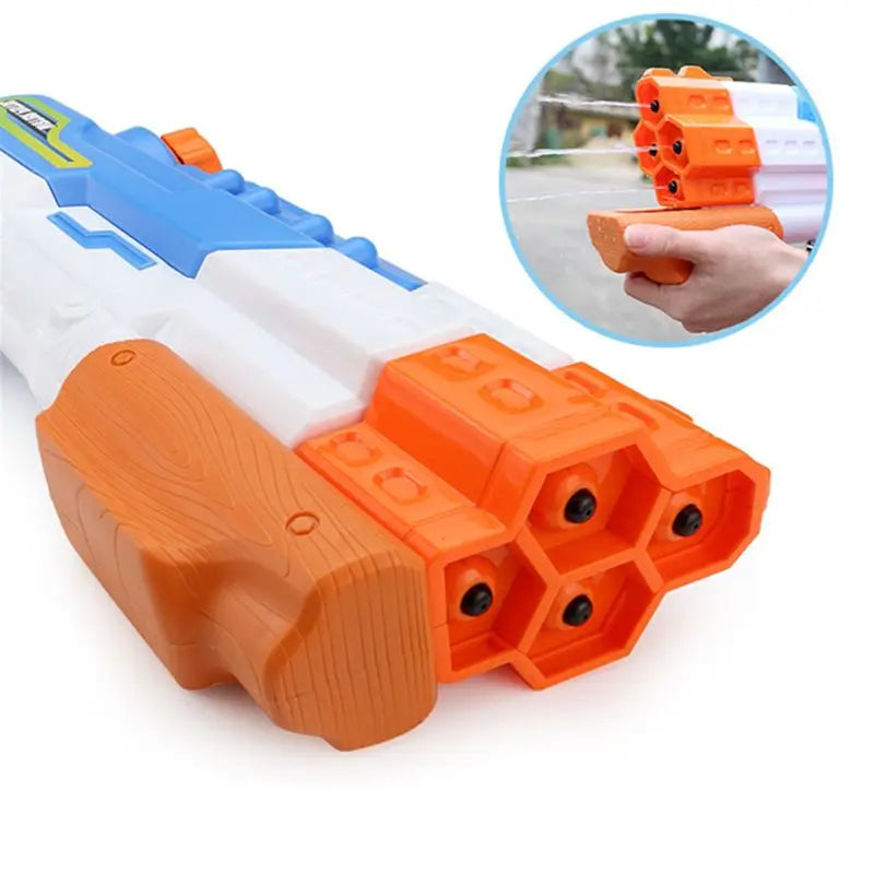 1200CC Water Gun Soaker 4 Nozzles Water Blaster Squirt Gun 30ft Water Pistol Water Fight Summer Outdoor Swimming Pool Beach Toys