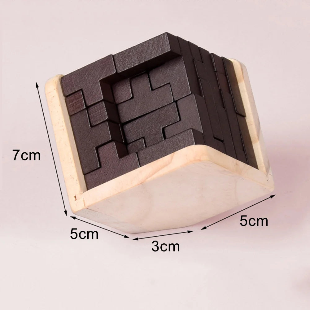 3D Wooden Puzzles IQ Toy 54T Russia Ming Luban Cubes Educational Toys For Children Kids Adults IQ Brain Teaser Burr IQ Toys