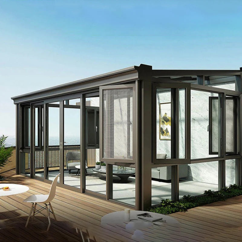 Aluminum Glass Customized Winter Garden Sunroom Greenhouse Energy saving aluminum sunroom glass houses