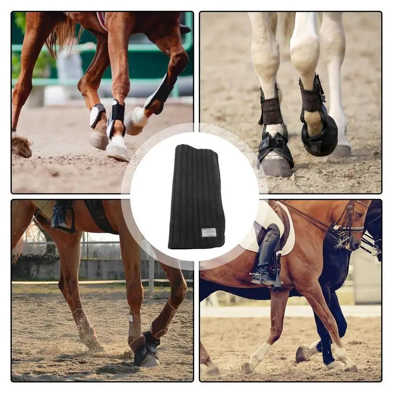 Horse Fly Boots Elastic Horse Front Back Leg Guard Horse Fly Boots Horse Leg Guard For Sprains Bites During Jump Show