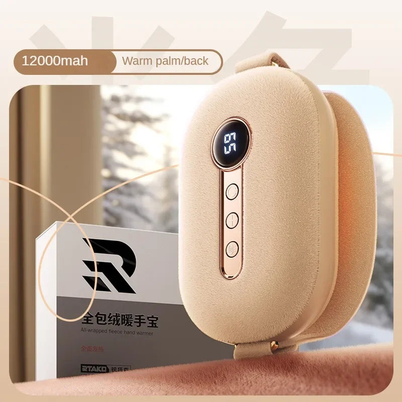 20000mAh Explosion-proof Electric Hand Warmer Hand Warmer Power Bank 2-in-1 Efficient Range Full Package Velvet Hand Warmer