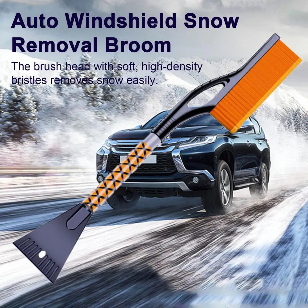 Multi-functional Snow Removal Tool Detachable Long Handle Car Snow Brush Ice Scraper with Sponge Grip High Density for Auto