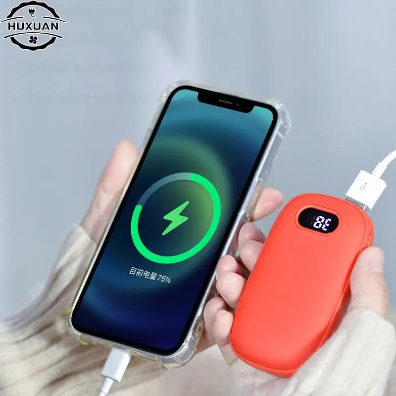 Mini Hand Warmer 2 In 1 Portable Pocket Charger Power Power Bank Winter Heater Hand Warmers USB Rechargeable 6000mAh 10000mAh