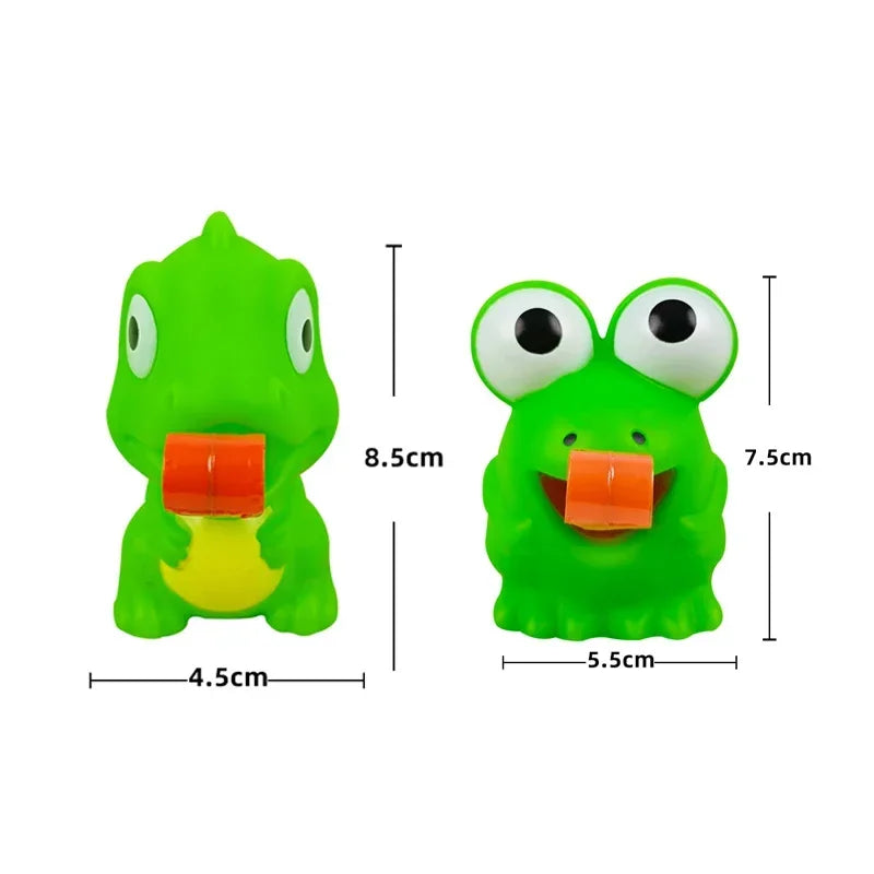 Children Creative Decompression Fidget Toys Pinch Frog Dinosaur Sticking Tongue Out Relieve Stress Toy Christmas Gifts For Kids