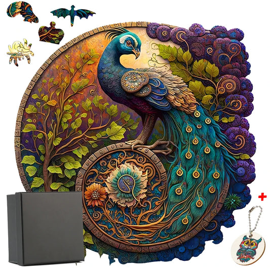 Peacock Wooden Jigsaw Puzzle Educational Toy For Adults Kids Christmas Gifts DIY Crafts Animal Jigsaw Puzzle Brain Trainer games