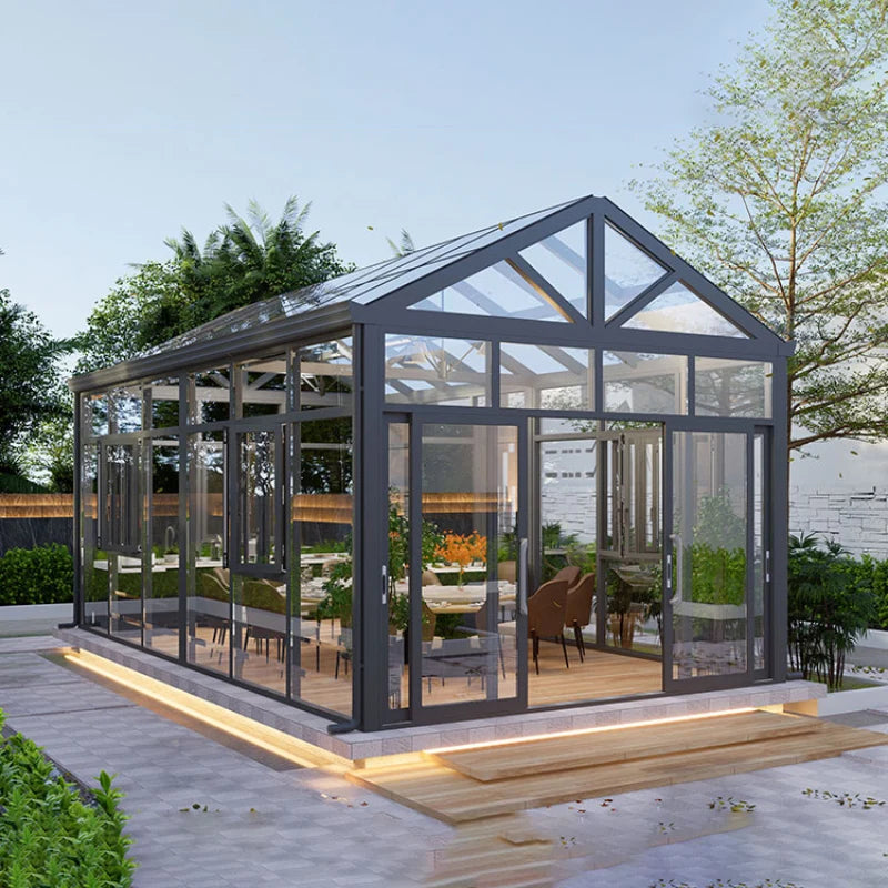 Aluminum Glass Customized Winter Garden Sunroom Greenhouse Energy saving aluminum sunroom glass houses