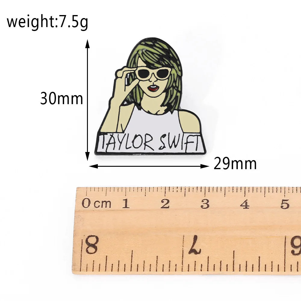 Taylor Swift Eras Letter Enamel Brooch Music Festival Vocal Concert Reputation Tickets Souvenir Badge Ornament Personality Pin