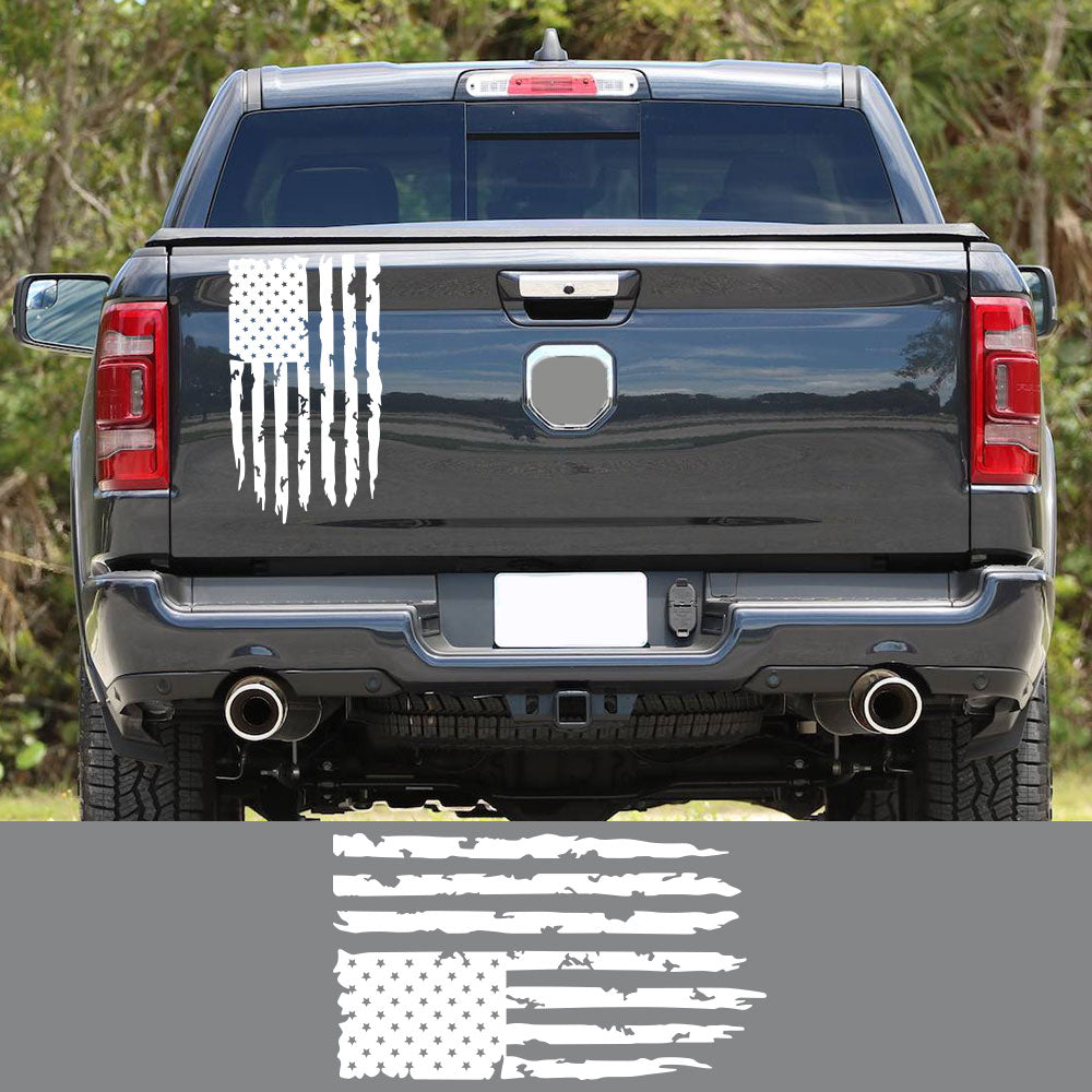 Car Sticker USA Flag Decor Decal For Dodge RAM Toyota Hilux Tacoma Jeep Gladiator Isuzu Dmax Ford F150 Auto Tuning Accessories