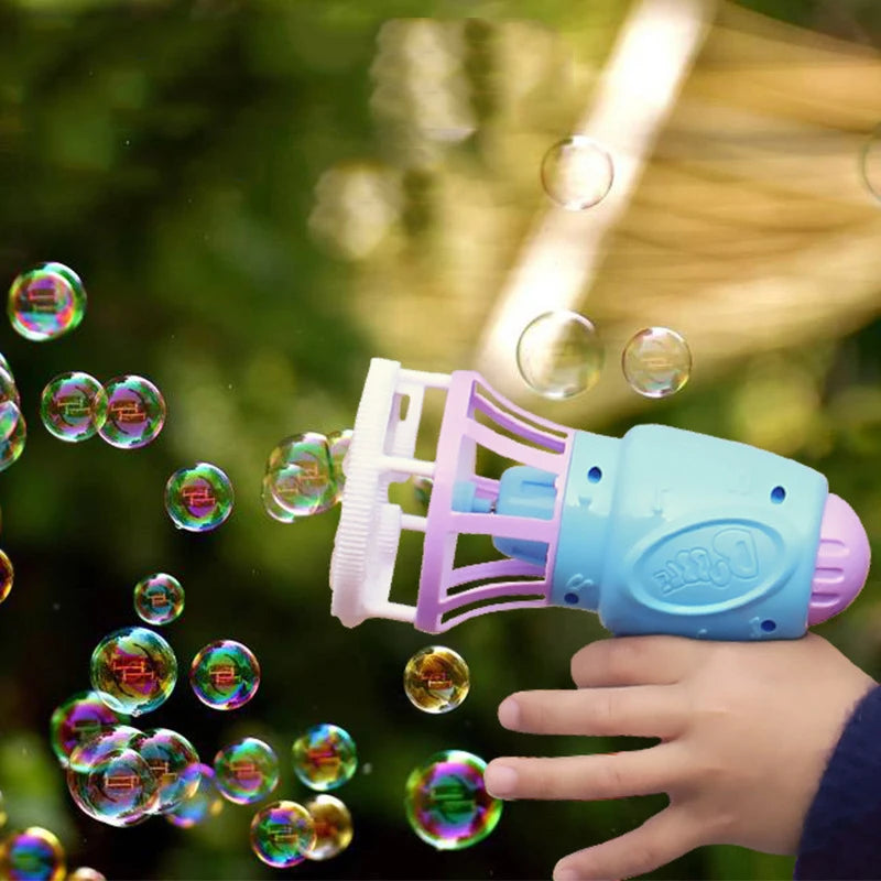 Kids Toys Bubble Gun Soap Bubbles Machine Gun Shape Automatic Bubble Gun Toys For Children Gift