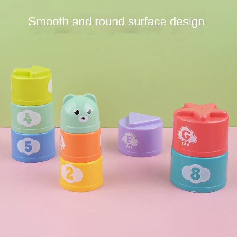 Kid Brain Response Battle Fold Cup Hand Speed Competition Fold Cup Child Stack Game Early Education Puzzle Train Board Games Toy